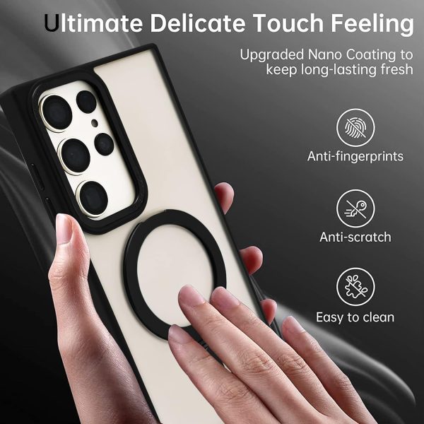 For Galaxy S24 ultra–TRANSLUCENT MATTE SHOCKPROOF, ANTI-YELLOWING MAGNETIC MIL-GRADE, ANTI-DROP, ANTI-SCRATCH CASE