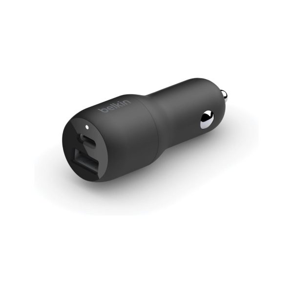 Belkin 37W Dual Port Fast Car Charger Black