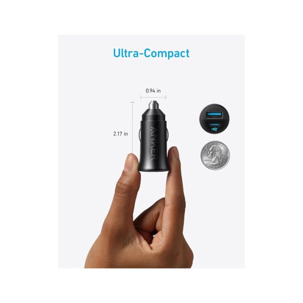 Anker 30W 2 Port USB C Type C Car Charger (2)