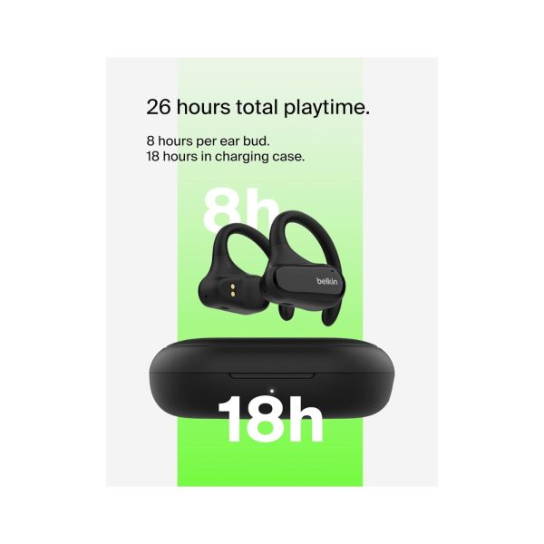 Belkin Soundform ClearFit Open Ear Wireless Earbuds Black (2)