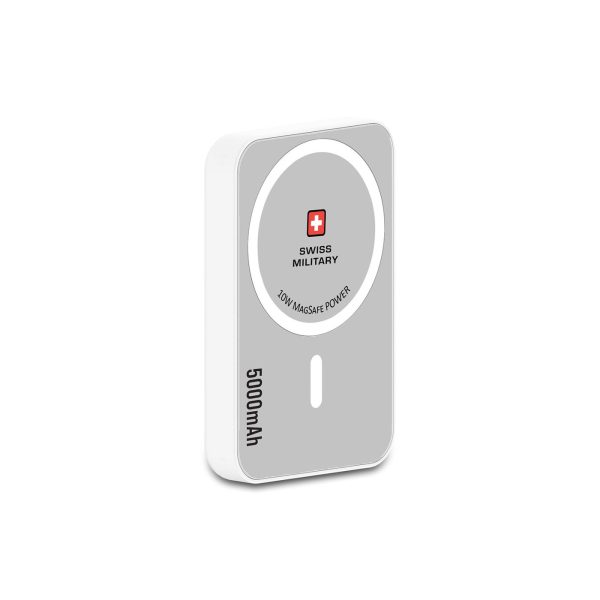 Swiss Military Magnetic Charging Power Bank 5k mAh White